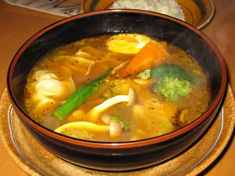 ポークと野菜のスープカレー